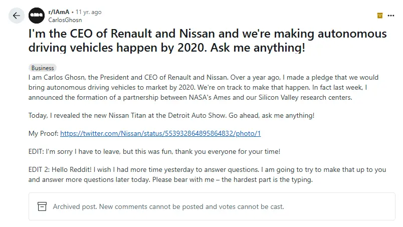 Nissan AMA