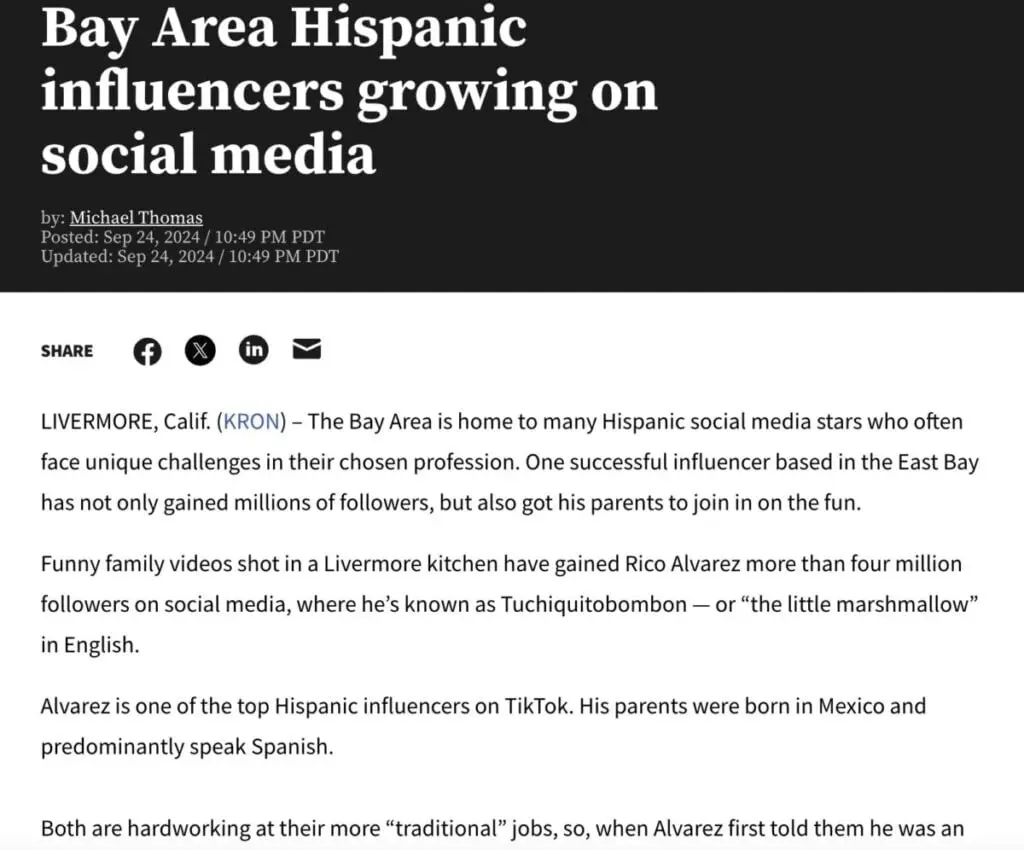 bay area hispanic influencers