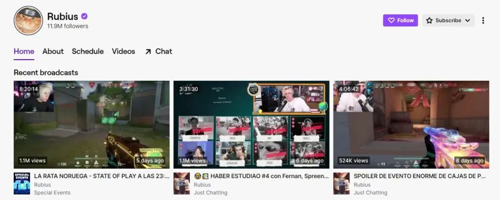Stream Rubius Twitch Sub Count Tracker