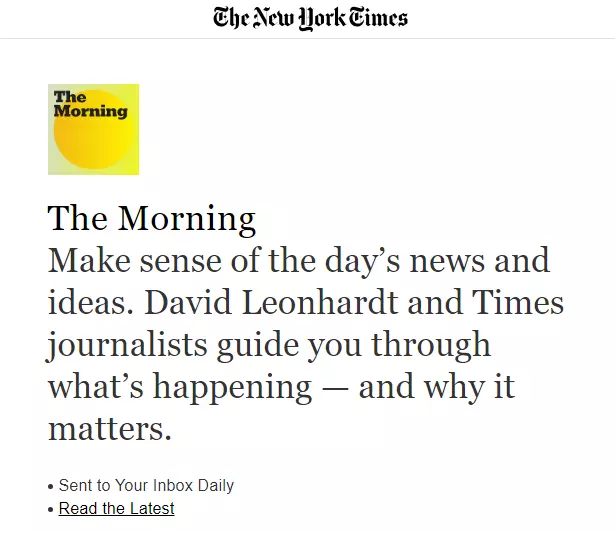 NYTimes Morning Briefing (free)