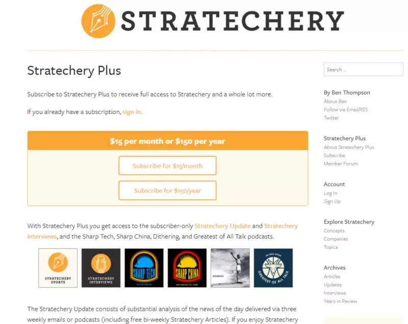 Stratechery (paid)
