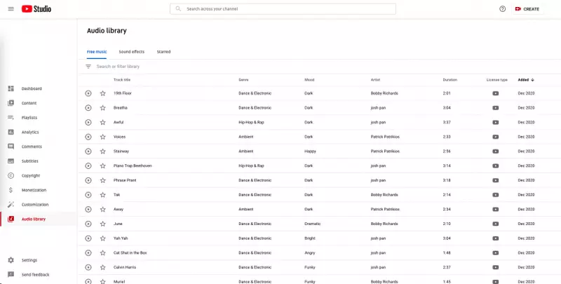 YouTube Audio Library