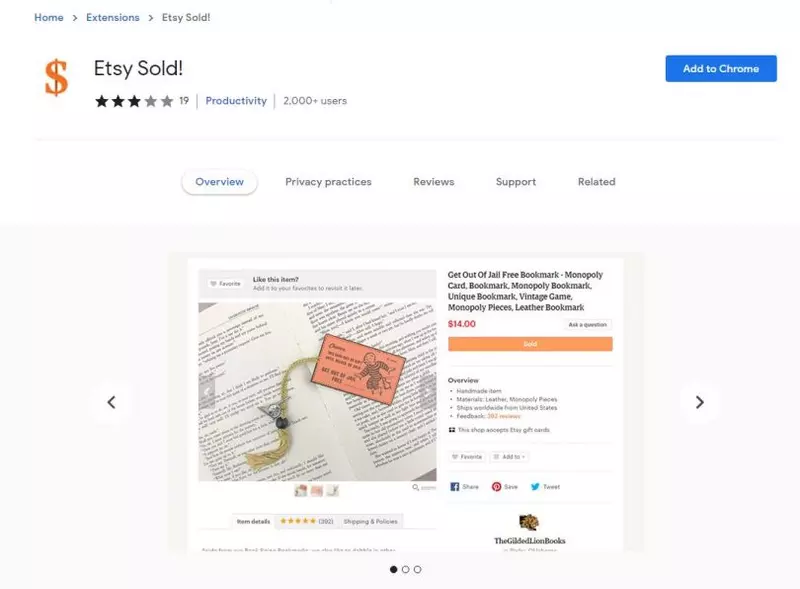 Etsy Sold