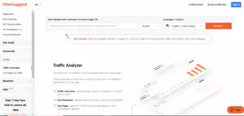 Ubersuggest Traffic Analyzer