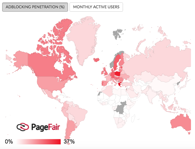 adblock penetration worldwide