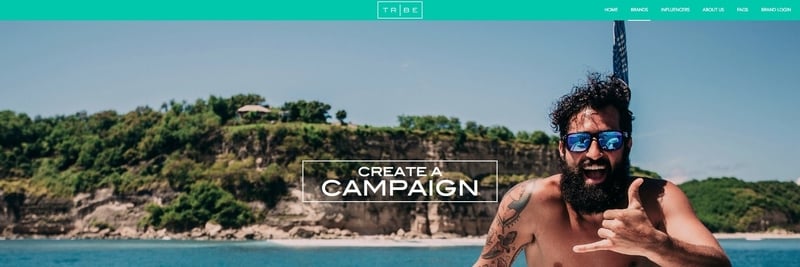 tribe brand landing page