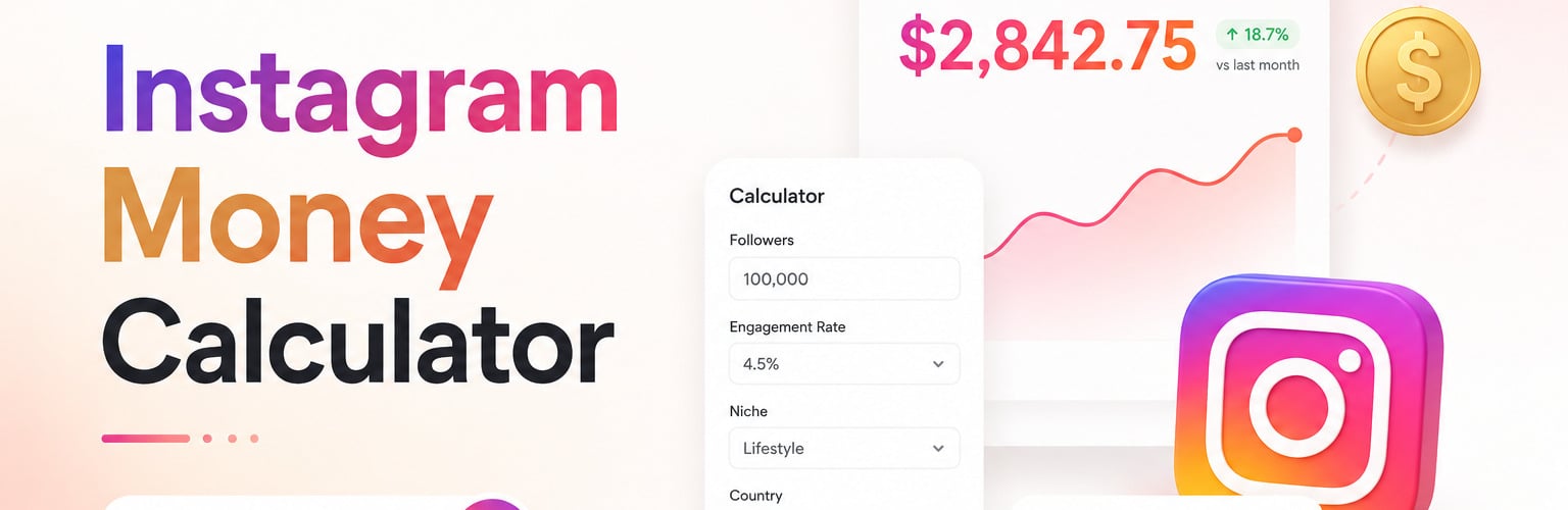 Instagram Money Calculator [Influencer Engagement & Earnings Estimator]