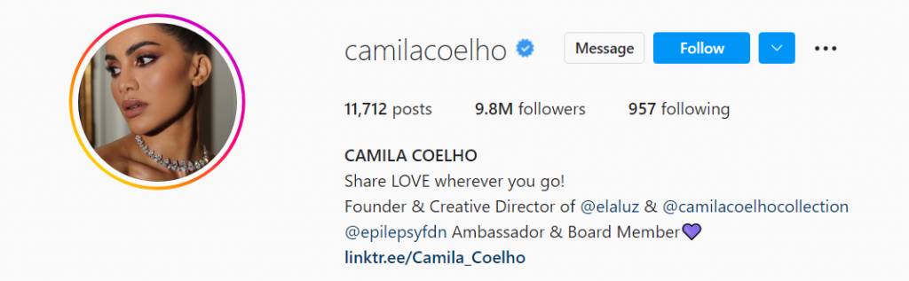 Camila Coelho is a Brazilian beauty and style influencer