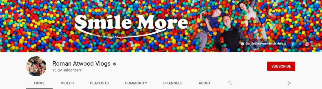 Roman Atwood YouTube channel