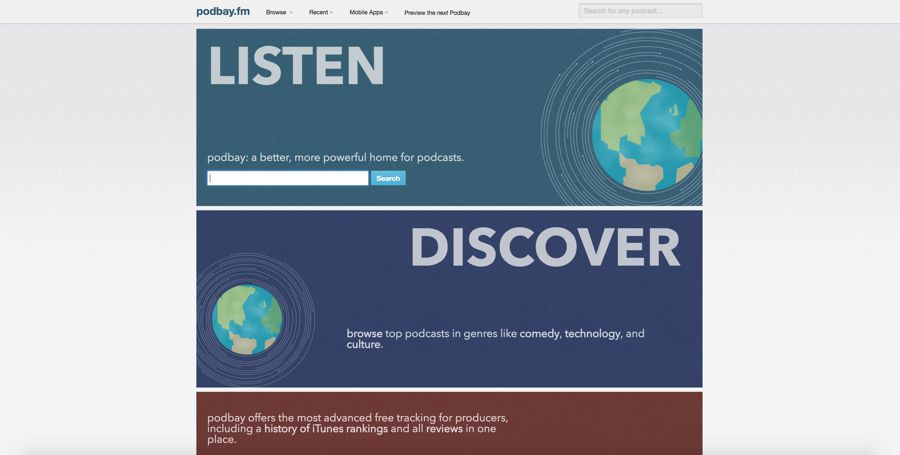 podbay.fm homepage