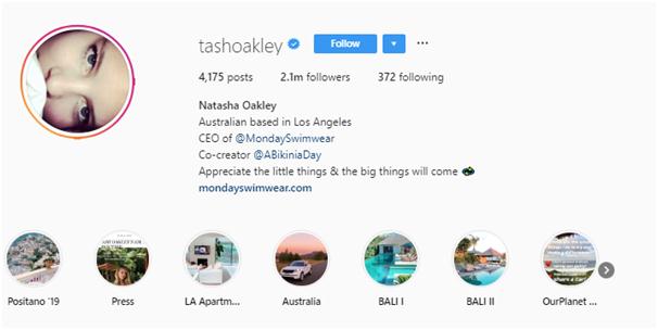 Natasha nice instagram handle