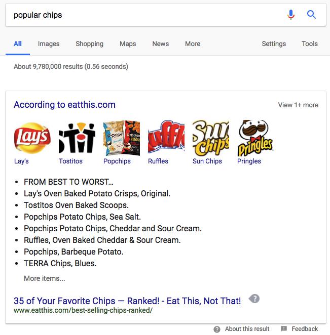 popular chips google search