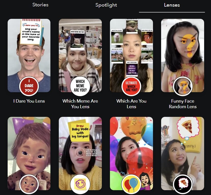 CyreneQ Snapchat lenses