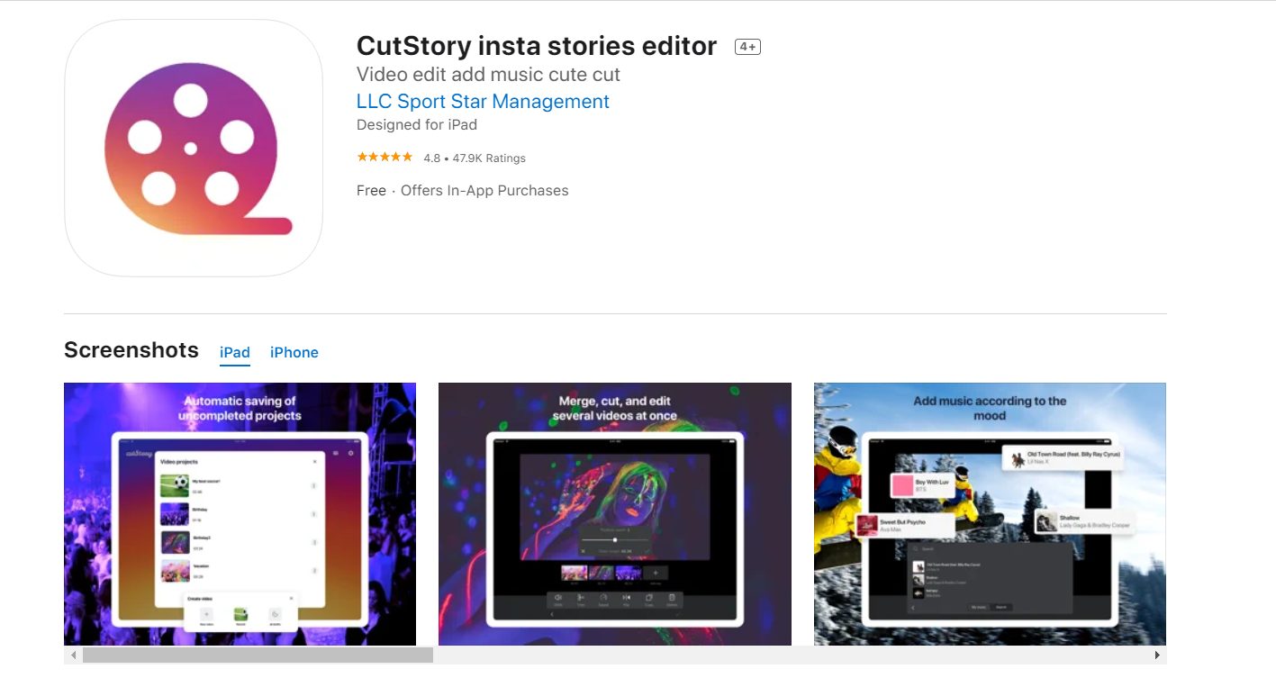 CutStory for Instagram Stories