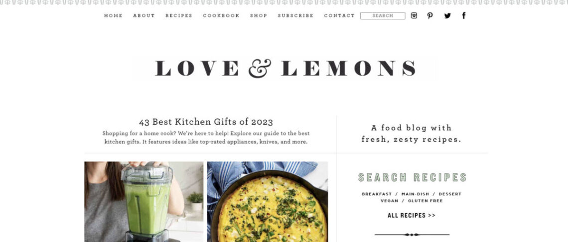 17 Best Food Blogs To Sate Your Hunger In 2024   Monosnap Love And Lemons Healthy Whole Food Ve 1140x487 