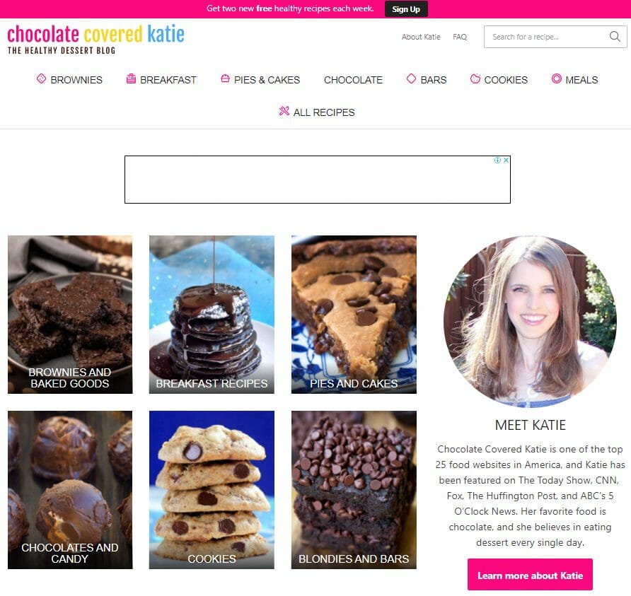 Katie Higgins created Chocolate Covered Katie