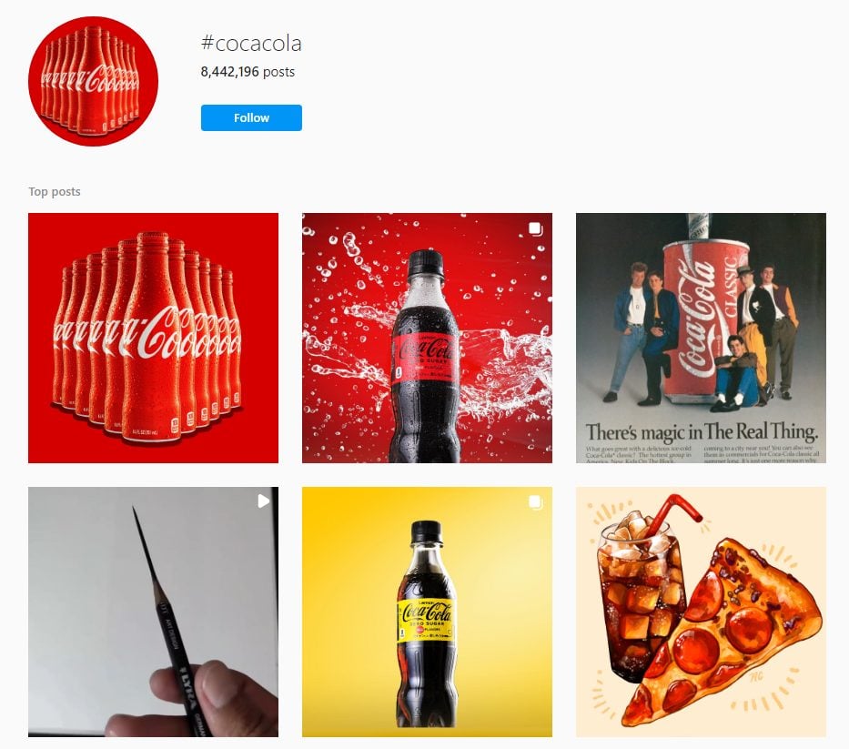 Brand Hashtags #cocacola