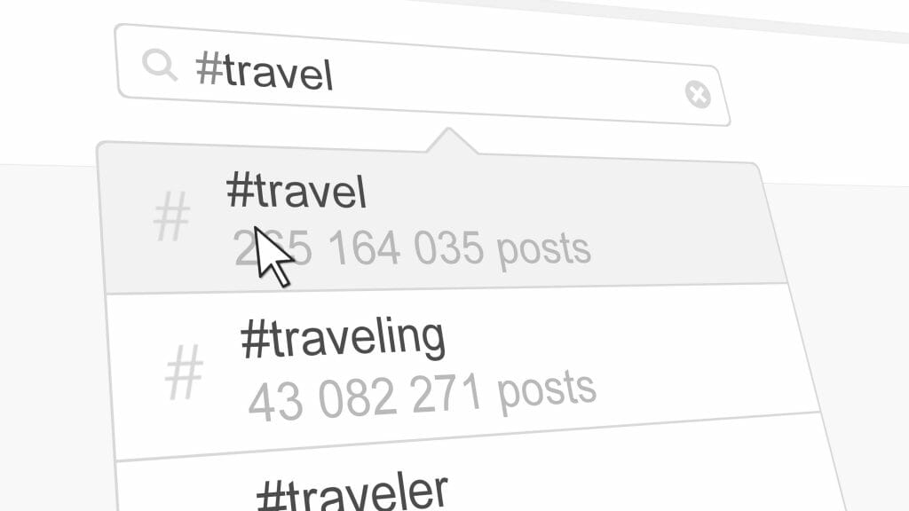 Most Popular Instagram Hashtags travel