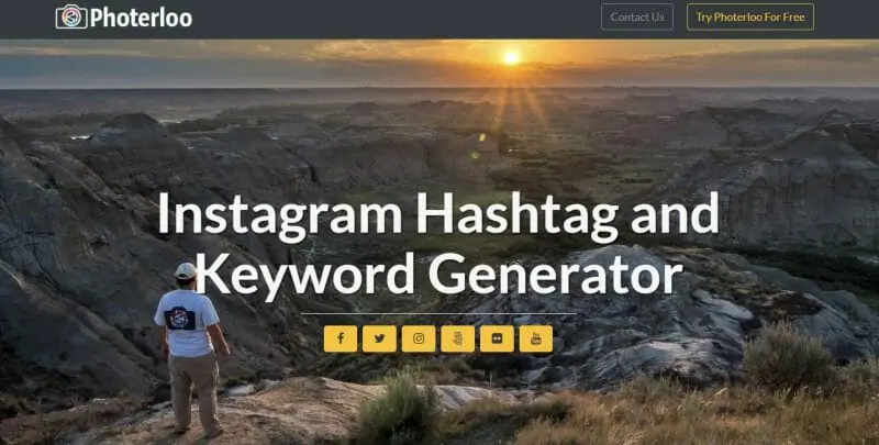  Photorloo Instagram Hashtag e gerador de palavras-chave