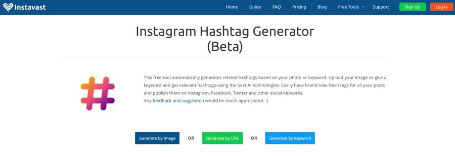Instavast Hashtag Generator