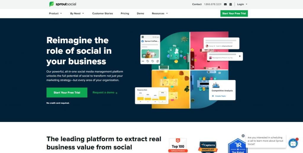 social scheduling platform by sproutsocial