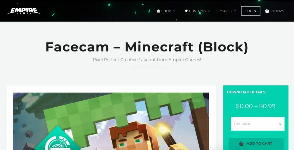 facecam minecraft overlay