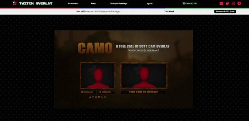 Camo – Free Call of Duty Twitch Overlay – Twitch Overlay