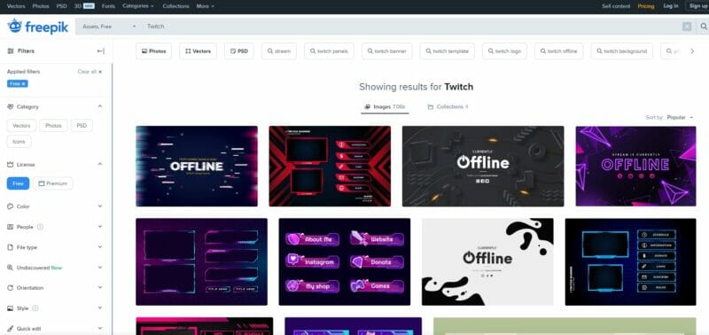 freepik Twitch Banner Collection