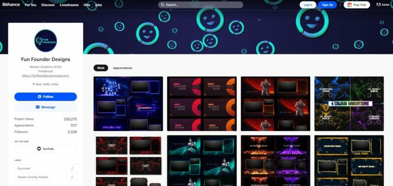 Live Stream Animations on Behance