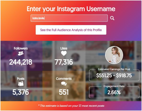 instagram calculator