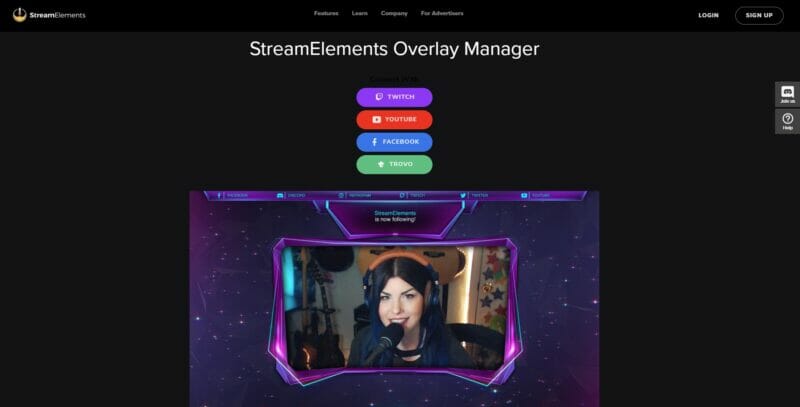 StreamElements is a cloud-based platform for streamers