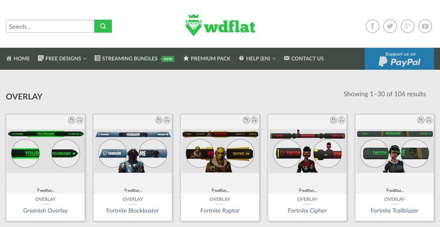 WDFLAT fortnite overlay