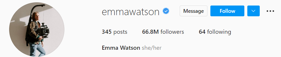 Emma Watson on Instagram