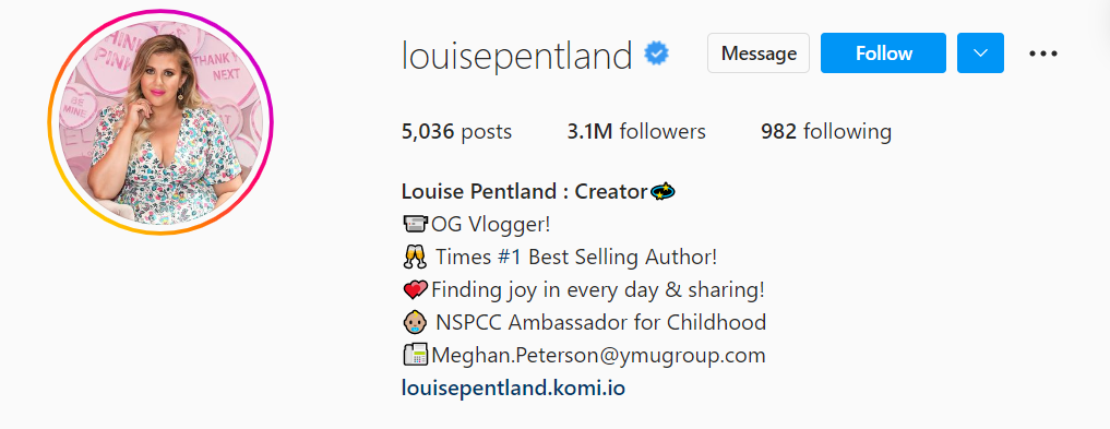 Louise Pentland is a blogger