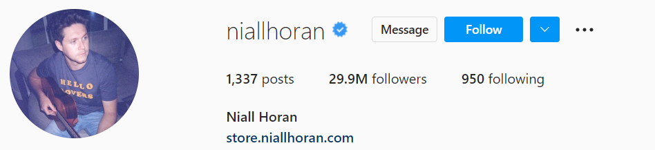 Niall Horan on Instagram