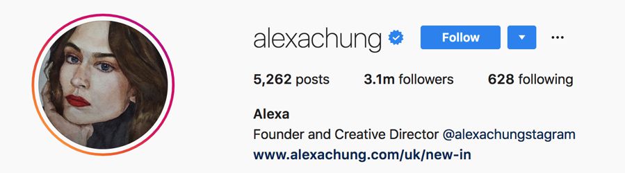 instagram alexachung 3 1m followers - what rapper has the most instagram followers