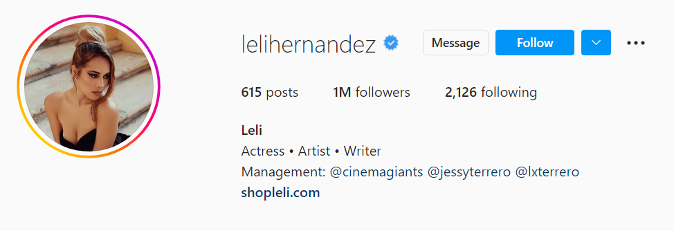 Leli Hernandez on Instagram