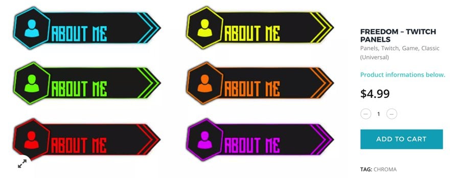 twitch panel ideas