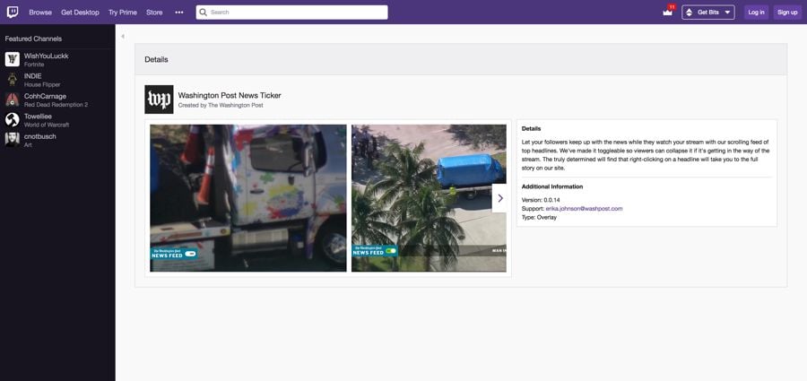 Twitch extensions 2020