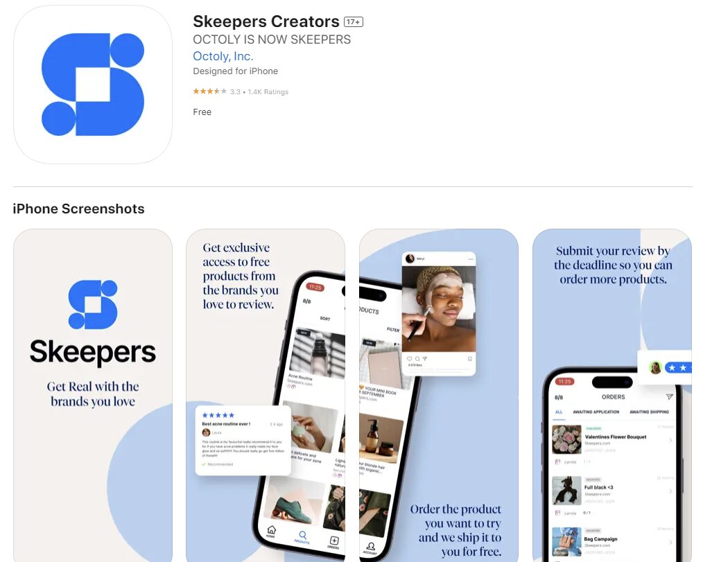 Skeepers Creators app