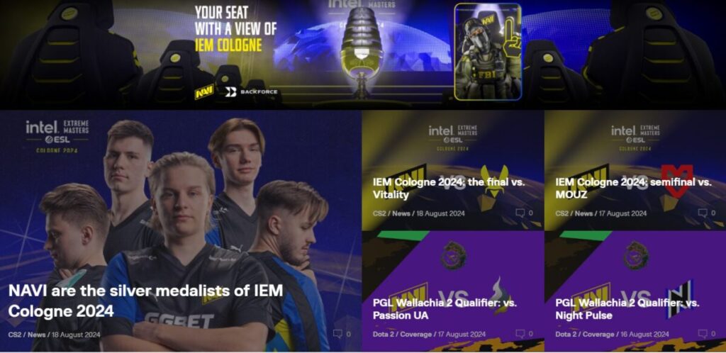 Natus Vincere eSport official website