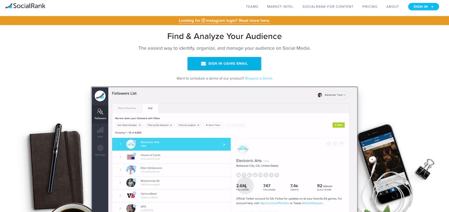 so!   cialrank helps you understand your twitter and instagram audiences it helps you learn more about the people who follow you which should help you produce - how do i organize my instagram following alphabetically