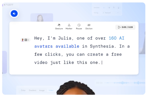 Synthesia AI video creator 