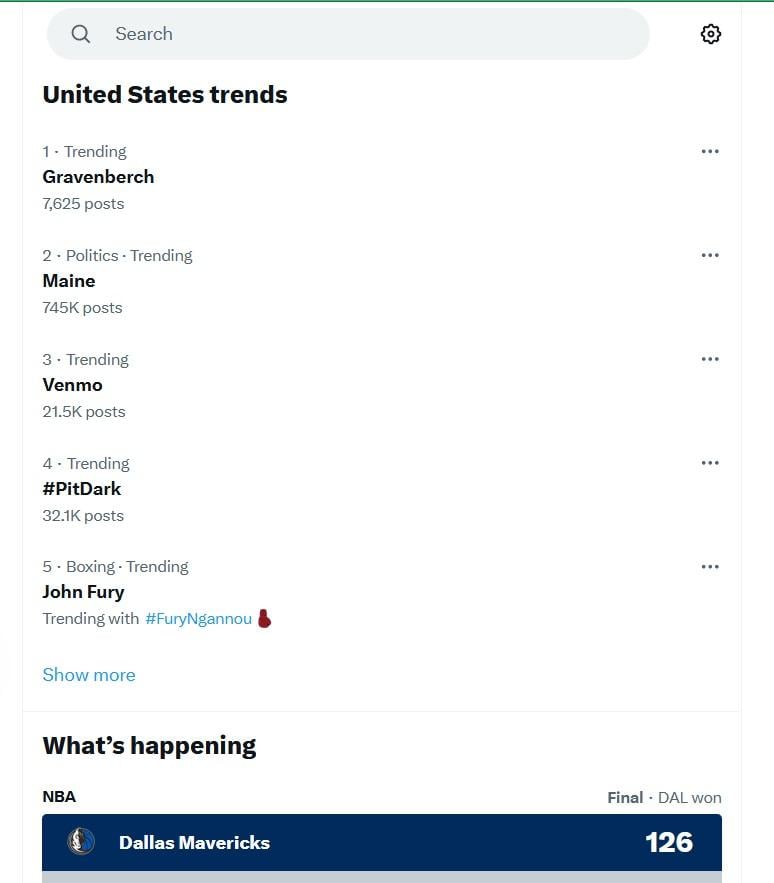 Twitter Trends tool