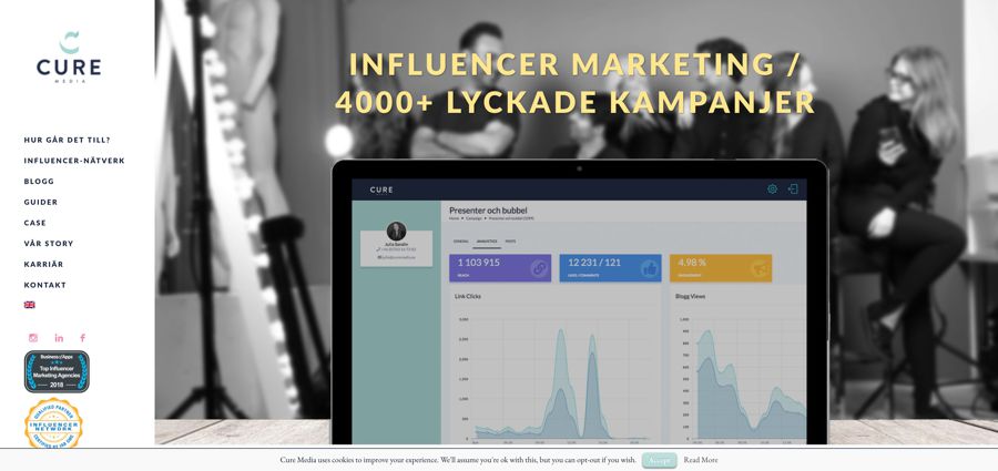 Influencer Marketing Network - Sociala medier I Cure Media