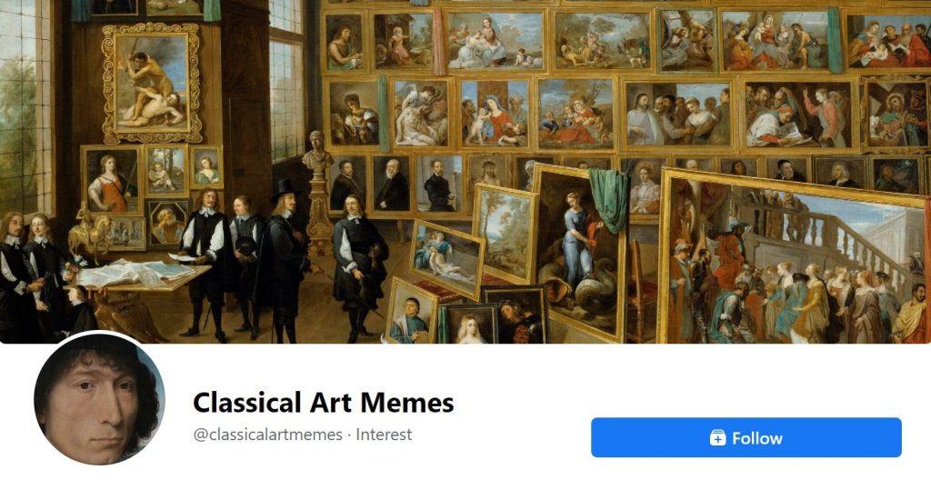 The Classical Art Memes page on Facebook