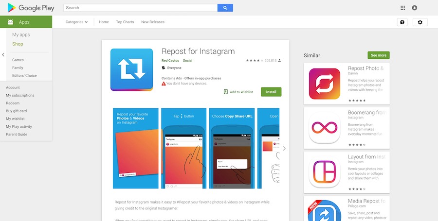 Repost for Instagram - Apps on Google Play
