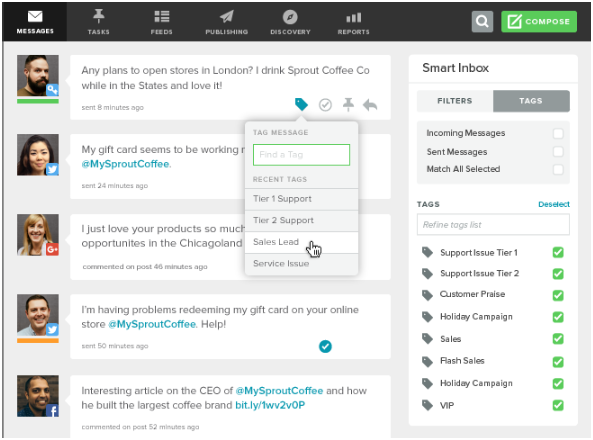 Sprout Social marketing strategy tool
