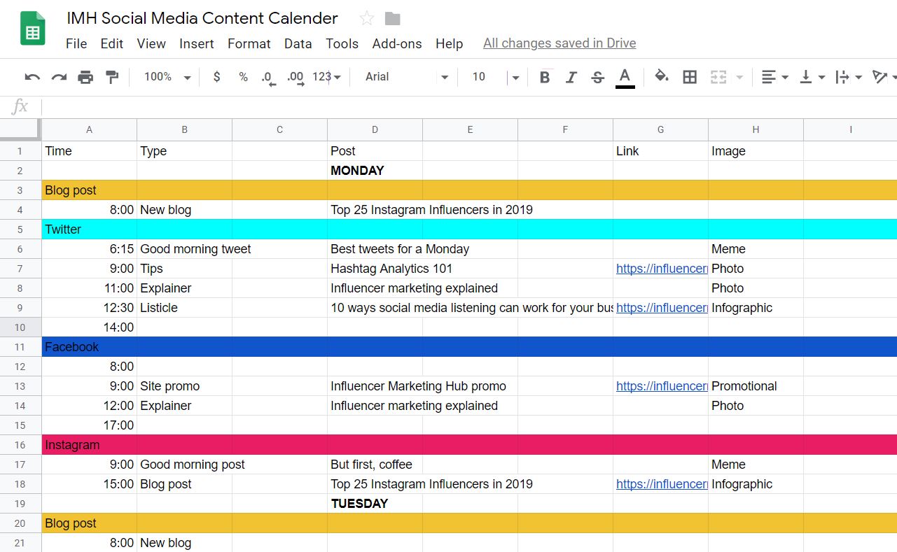 Social Media Calendar Google Sheets 2024 Dedie Eulalie