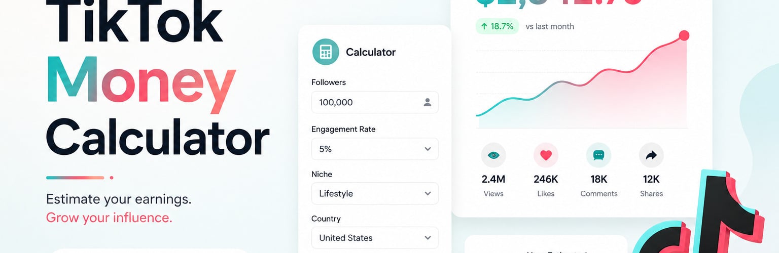 TikTok Money Calculator [Influencer Engagement & Earnings Estimator]